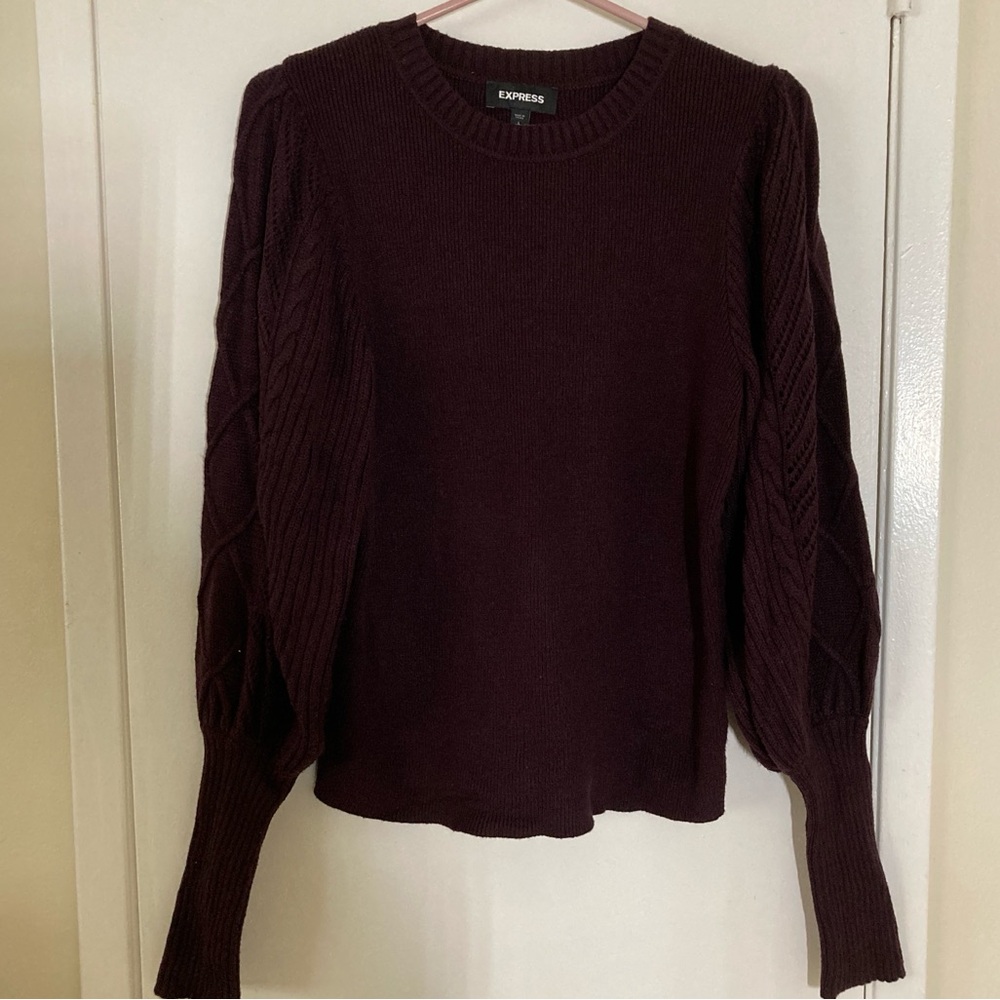 Express knit sweater with balloon/bubble sleeves - Picture 3 of 9